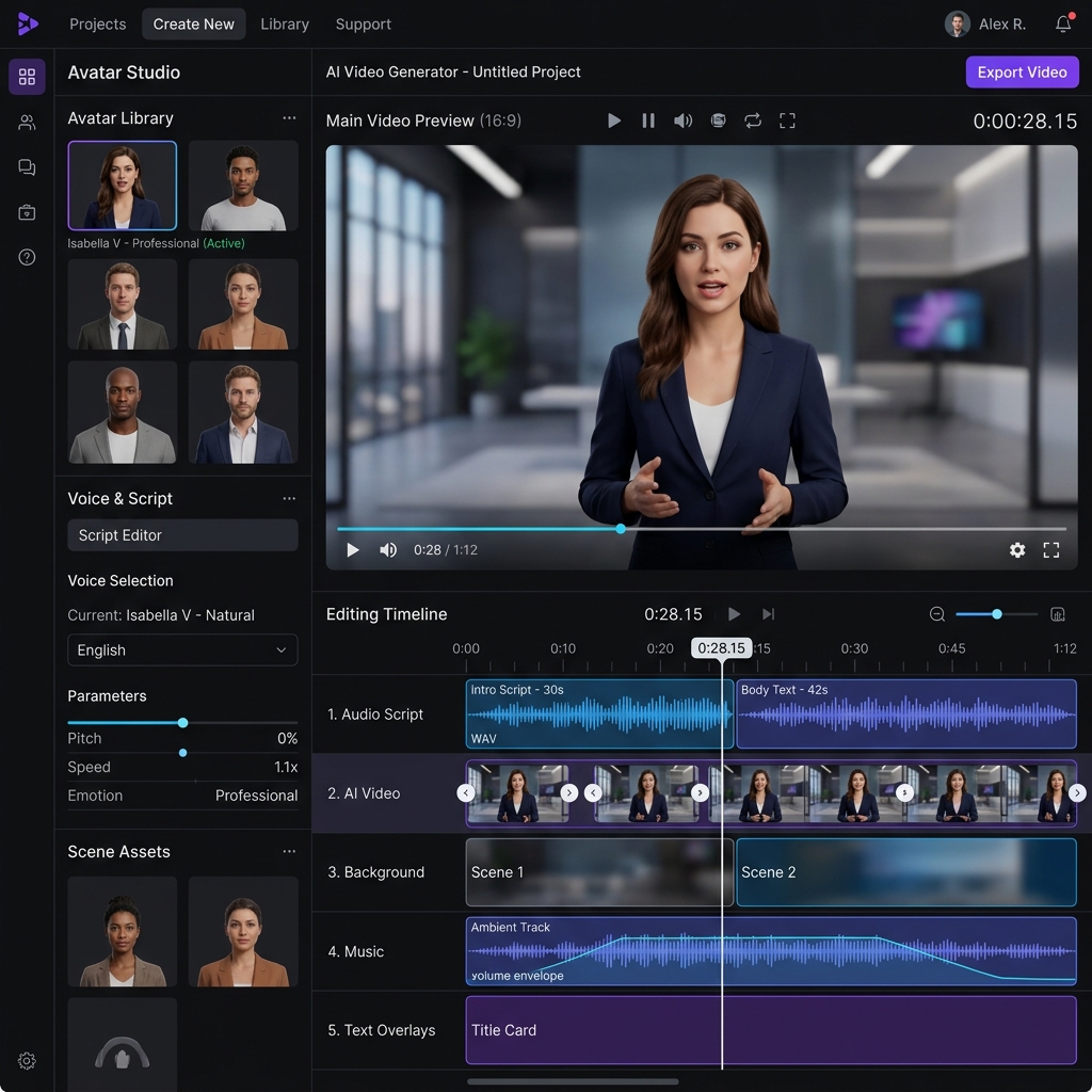 MyVideoAgents Creator Dashboard interface